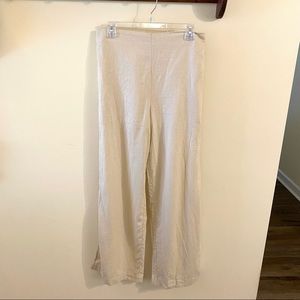 FOREVER 21 High Waisted Wide Leg Linen Pants Size Large